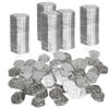 LVYOUIF 100 PCS Pirate Silver Coins Plastic Play Treasure Coins