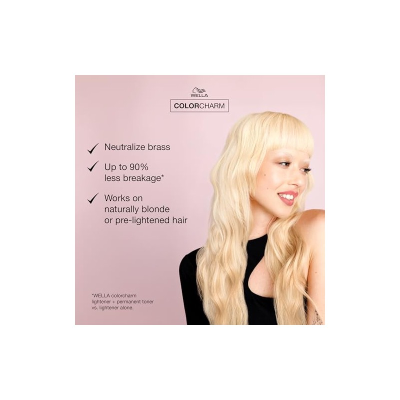 Wella Color Charm Permanent Liquid Hair Toner T-18, White Lady,