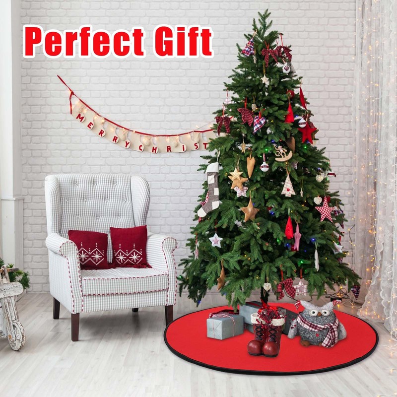 lasuroa Christmas Tree Mat, 100 cm Reversible Christmas Tree Stand