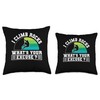 I Climb Rockes Whats Your Excuse? Rope Climbing Throw Pillow