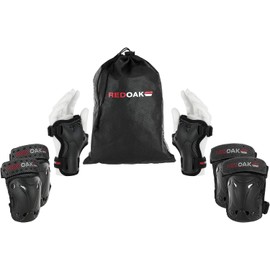 RedOak® Protectors, High-quality Protective Equipment Including Knee Pads, Elbow Pads and Wrist Guards, Protector Set Suitable for Children and Adults, Inline Guards, l