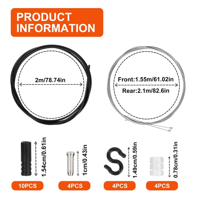 Universal Bicycle Shift Cable Steel Shift Cable Set Hose Front