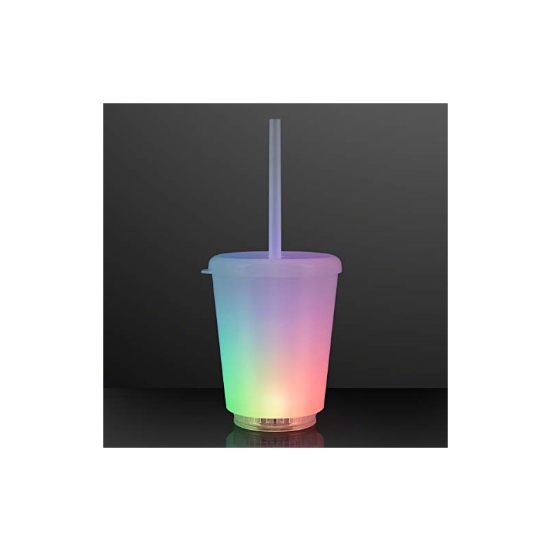 FlashingBlinkyLights Color Changing LED Light Up Short Tumbler Cup with