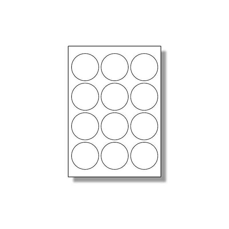 Label Planet® 12 Per Page/Sheet, 50 Sheets (600 ROUND Sticky