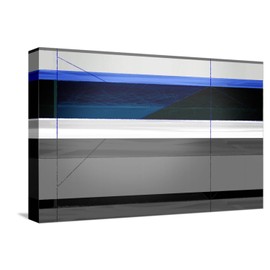 ART.COM Stretched Canvas Print Abstract Grey and Blue by NaxArt, 18" x 12"