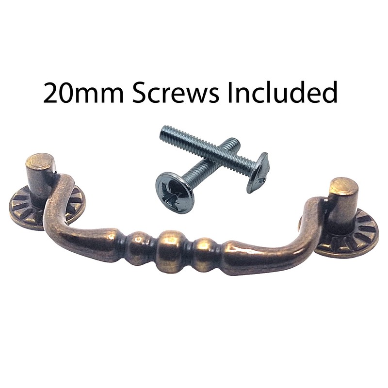 Universal Hardware Vintage Brass Drawer Handle Solid Cabinet Drop Swan