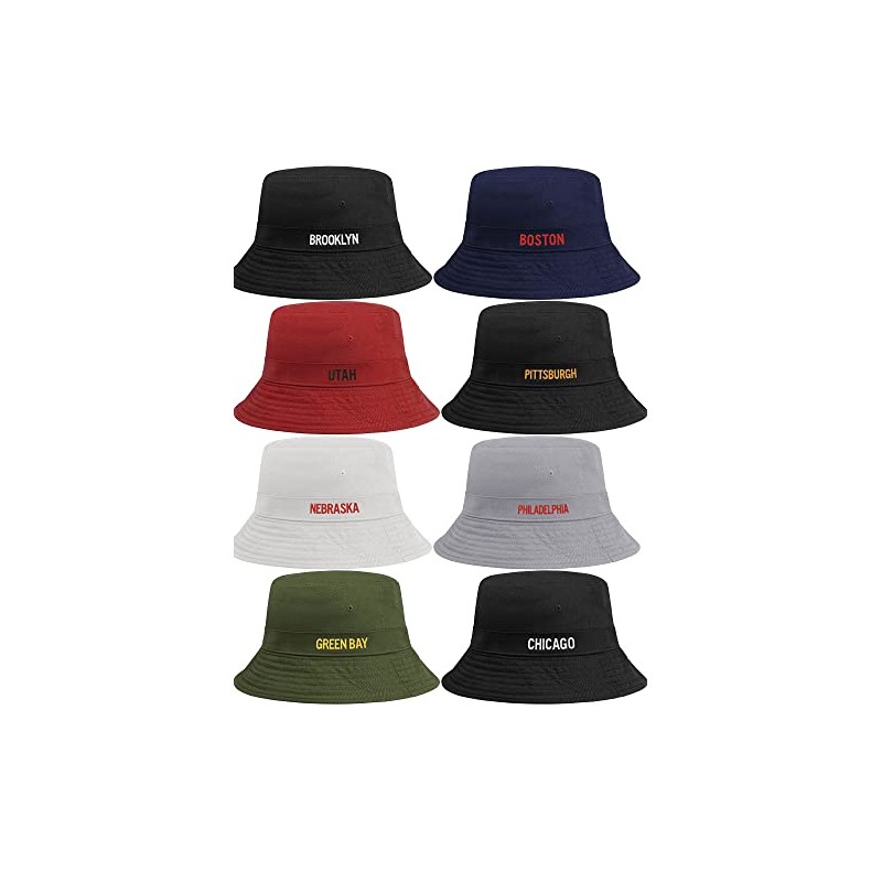 Daxton USA Cities Bucket Hat Cap Fisherman Headwear, Cleveland Navy