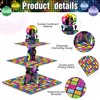 Tiamon 70's Disco Party Decorations Retro Disco Cupcake Stand, 11.8