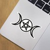 Triple Moon Goddess Pentacle Wicca Symbol Vinyl Sticker Art Decal