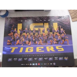 2024 LSU TIGERS GYMNASTICS SCHEDULE POSTER NATIONAL CHAMPIONS