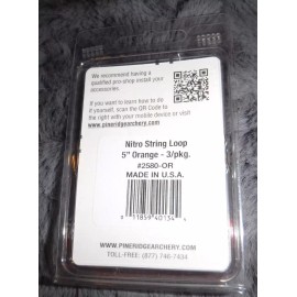 Pine Ridge Archery NITRO STRING LOOP BY PINE RIDGE ARCHERY 3.. 5 INCH PIECES ORANGE