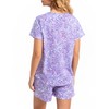 ENJOYNIGHT Womens Pajama Set Button Down Tee and Shorts Sleepwear