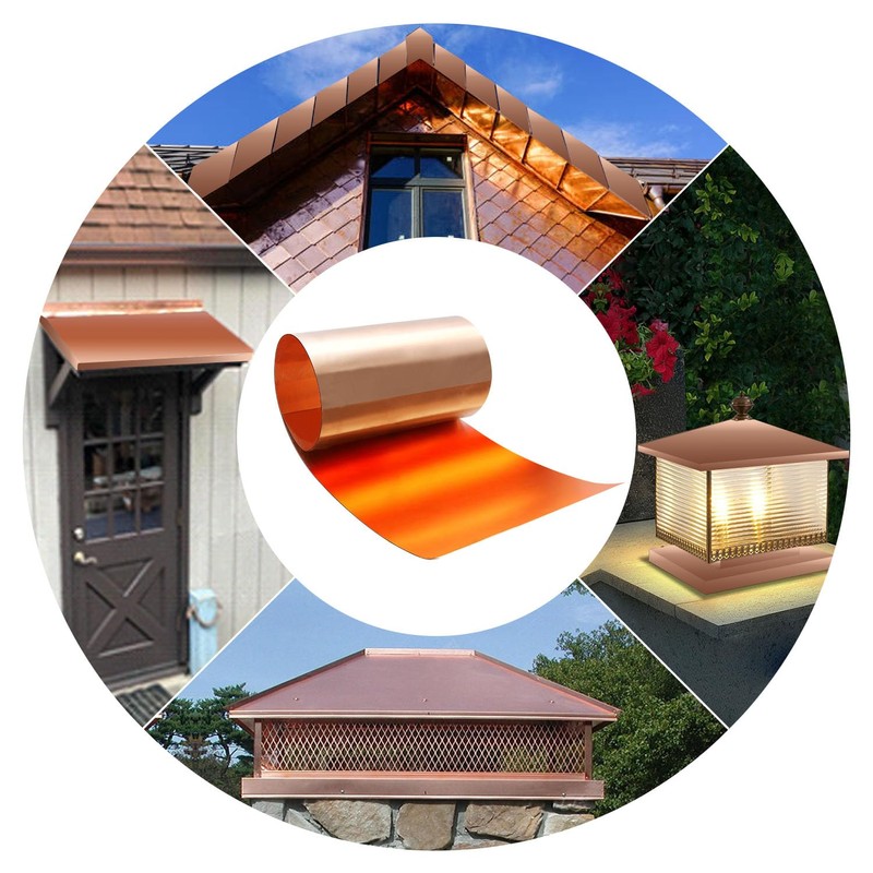 Uxney Copper Tape Copper Sheet Roll, Copper Sheet 1000 x