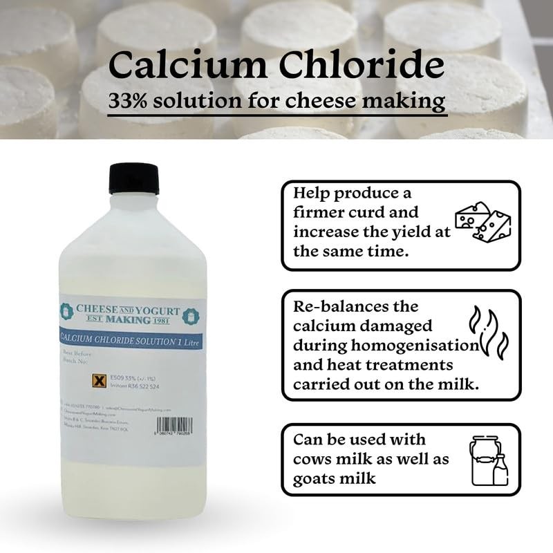 Calcium Chloride Solution for Cheese Making, Enhance Cheese Texture and