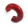 Small Acrylic Thick Half Hoop Earrings with Marble effect in