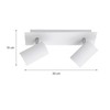 Trio Leuchten bar in metal, white, spotlight bar 2-bulb, exclusive
