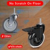 8T8 3 Inch Caster Wheels Heavy Duty with Brakes, Rubber