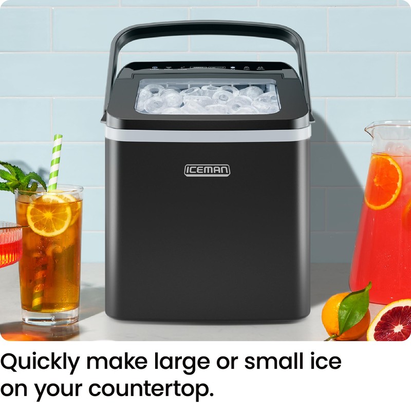 Iceman Dual-Size Ice Maker Countertop - Portable Ice Machine, Large