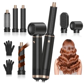 Cepillo Soplador de Pelo 5 en 1Cepillo Secadora de CabelloKit Secador de Pelo con Peine de Aire CalienteContiene iones negativos para nutrir el...    