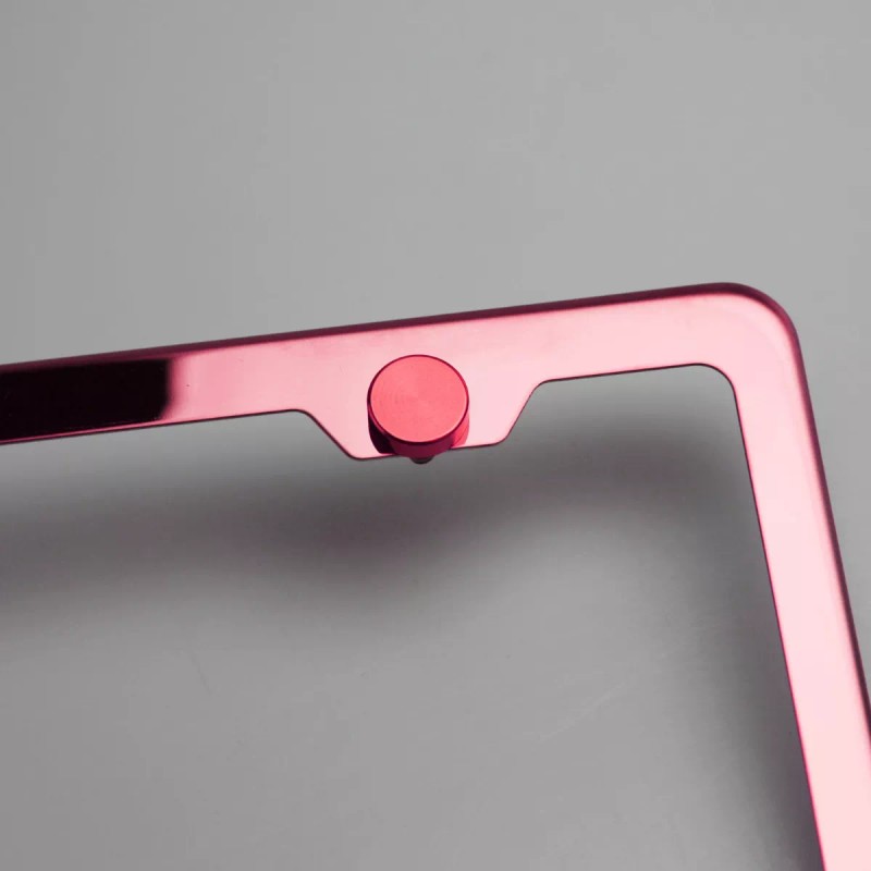 ITEZA LLC Set of 2 Aluminum Cap License Plate Frame