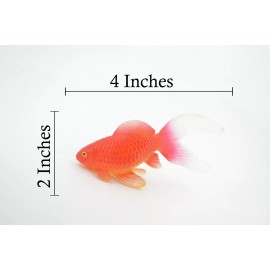 Unbranded Toy Goldfish, Model Fish Orange, Rubber, Realistic Figure Gift 4" CH703 BB174