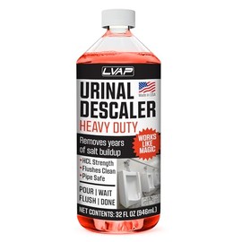 LVAP Heavy Duty Urinal Descaler – Urinal Salt Remover – Commercial Grade Urinal Cleaner & Drain Odor Eliminator. Removes Calcium, Rust and Scale Build Up. Safe for Plumbing – 32 fl oz