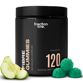 Fraction One Fibre Gummies 120 - Chicory Root Fibre (Inulin) 300mg - Apple Flavour - 2 Gummies Daily - 60 Servings - Advanced Complex Fibre Supplement