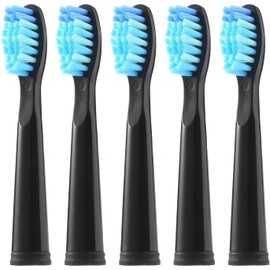 5 Pack Electric Toothbrush Replacement Heads Compatible with Fairywill FW507/FW508/FW917/FW909/FW949/FW958/FW507B/FW908/FW610/FW659/FW719/FW910 with Round Ended Nylon Bristle