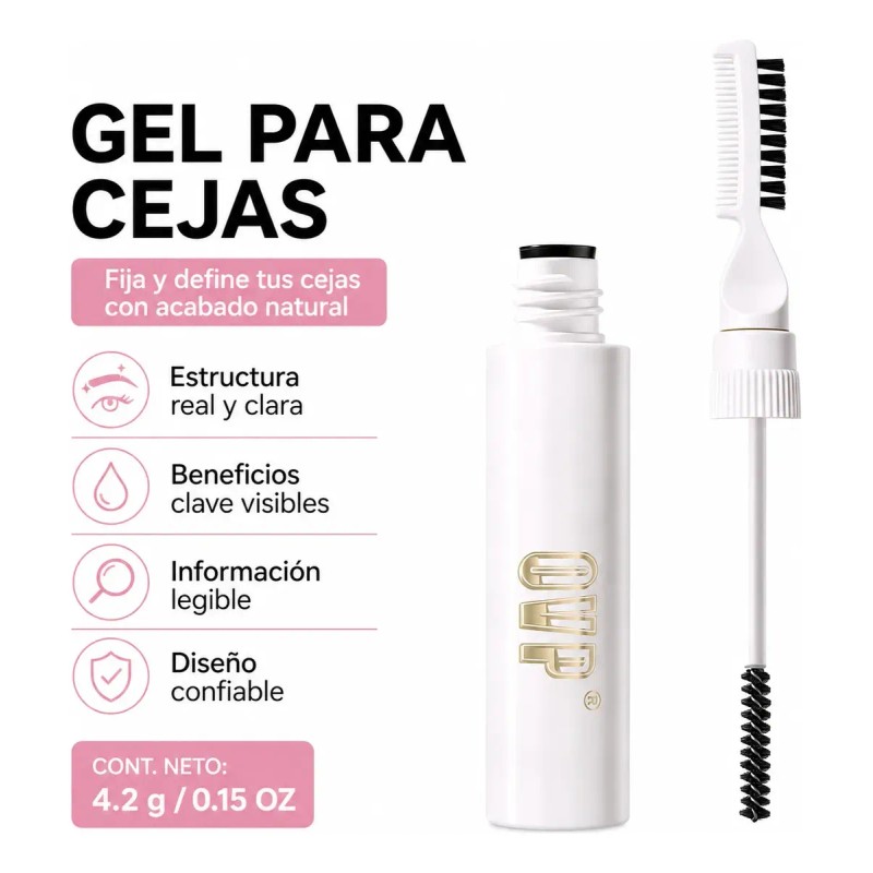 Gel Para Cejas Gel Planchar Cejas Con Pincel Transparente