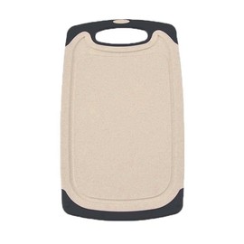 Selecto Bake Chopping Board BPA Free Kitchen Thick Plastic Cutting Boards, Non-Slip Feet and Deep Drip Juice Groove, Hanging Hole, Large Chopping Boards for Fruits, Vegetables, Meats (Cream)