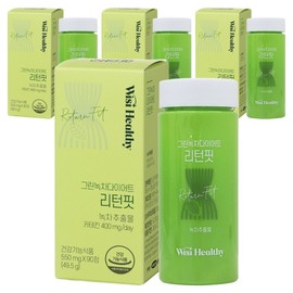 Wish Healthy Green Green Tea Diet Return Fit, 90 tablets, 4 pieces / 위시헬씨 그린녹차 다이어트 리턴핏, 90정, 4개