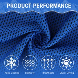 30 Pack Cooling Towels Bulk Microfiber Breathable, Classic