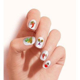 Cinco de Mayo (Ver.1) Clear waterslide Nail Art Decals (Tattoos) for Mexico's Victory Over The French Empire by DimOxy Designs.