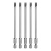 sourcing map 5pcs SL5 Magnetic Slotted Screwdriver Bits 5mm S2