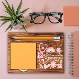 Nursing Assistant Gift, Best Appreciation Gift for CNAS & Healthcare Aides, National Nurses Day Gifts, Thank You Gift for Nursing Staff, Cute Nursing Assistant Self-Stick Note Pad Holder-LBB49