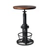 Topower Industrial Bar Table 38.58-48.43" Adjustable Pub Table Kitchen Dining