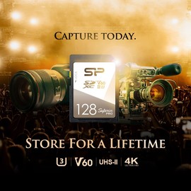 Silicon Power 2-Pack 128GB V60 R/W Up to 280/170 MB/s Superior Pro UHS-II SDXC Memory Card