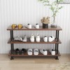 MUZIK 3-Tier Industrial Pipe Table Leg Set, Iron Base Legs