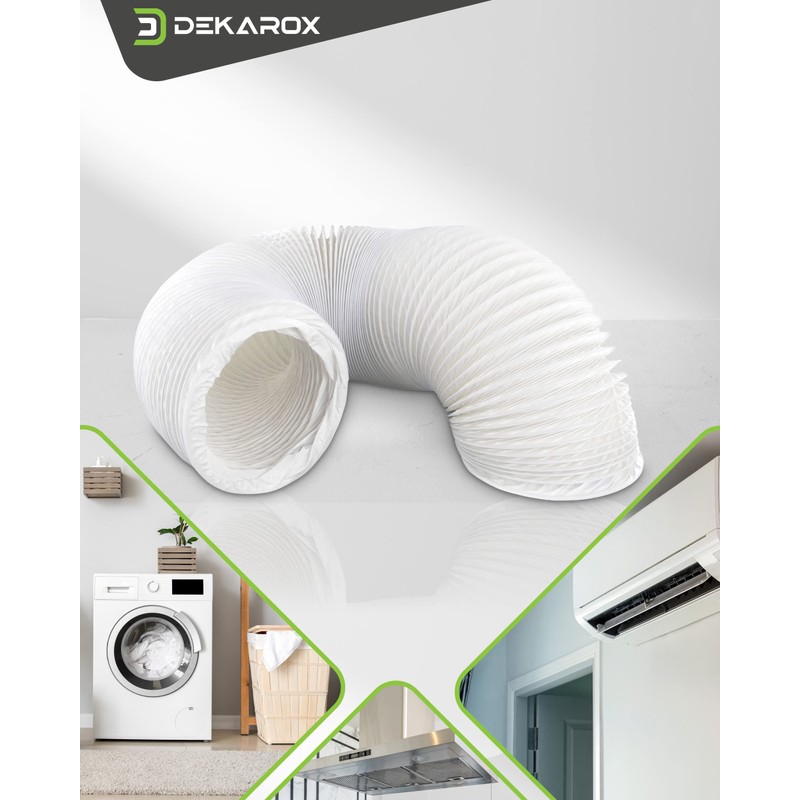 DEKAROX 2.5 m PVC Exhaust Hose Diameter 100/102 mm Flexible