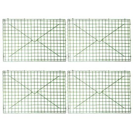 MIUPOO Artificial Flower Grid Panels,DIY Flowers Wall Frames,Flowers Wall Arches Backdrop,Plastic Fences Frames for Wedding Party Flower Grids,Artificial Flowers Plant Base,4Pieces,16x24 Inches