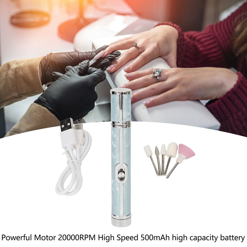 Electric Nail Polishing Machine 20000RPM Cordless Low Noise Nail Drill