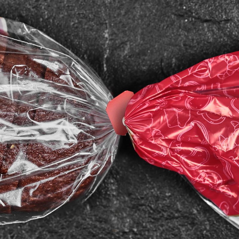 MT Products Red Plastic Bread Clips 7/8" x 1 1/8"