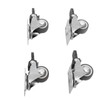 4Pcs Small Caster Wheels 1in Diameter Steel Rubber Rotating Locking