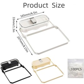 MEISO Sink Drain Strainer with 100 Pcs White Mesh Bags for Food Waste Filtering, Kitchen Sink Strainer, Collapsible, Suction Cup, Stainless Steel Frame