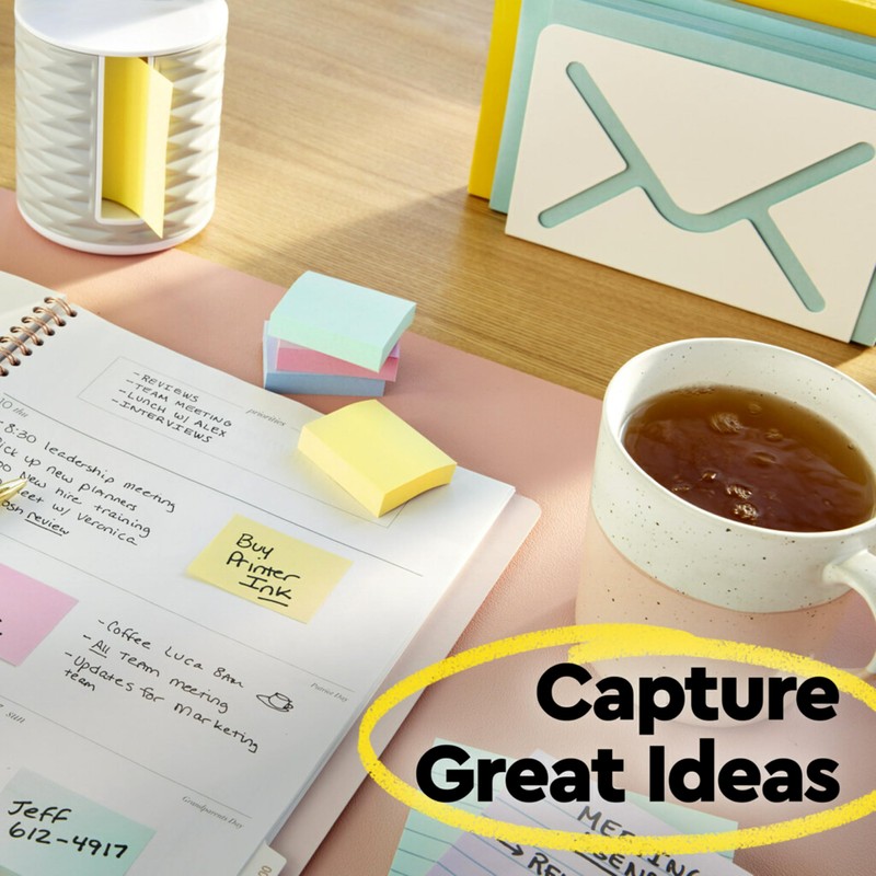 Post-it Notes, 3 in x 3 in, 12 Lined Sticky