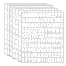 Alphabet Sticker,1''Inch 12 Sheets White Letter Stickers,Self Adhesive Vinyl Letter Stickers Mailbox Numbers,Self Adhesive Letters Stickers for Bulletin Boards Classroom Home Decor(White)