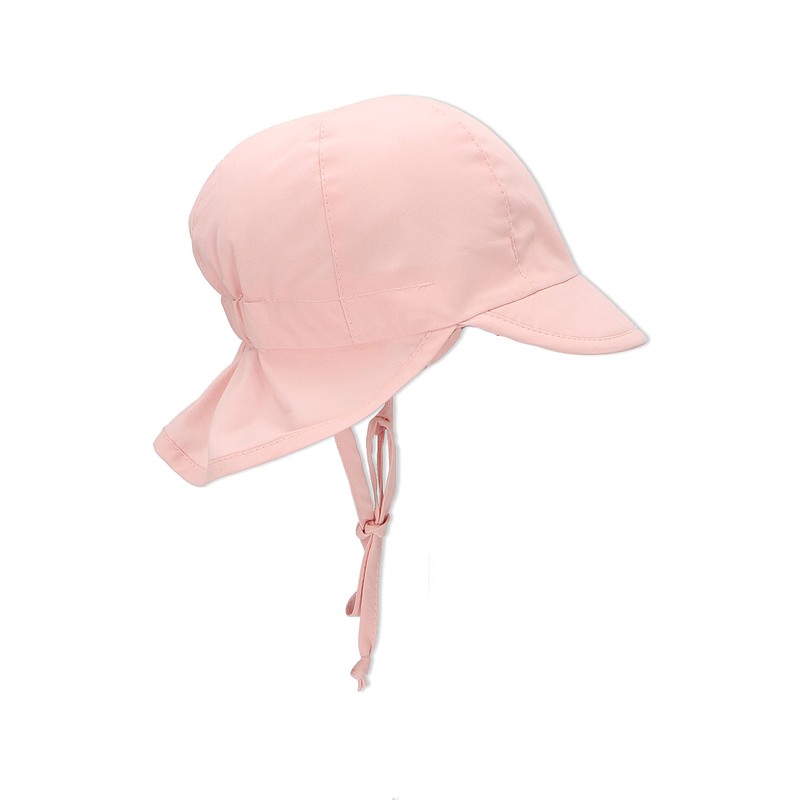 Sterntaler Girls' Peaked Cap with Neck Protection, Sun Hat, Pale