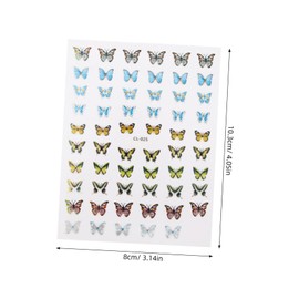 WOONEKY 8pcs Colorful Nail Art Stickers Stylish DIY Manicure Accessories for Women Durable for Beautiful Nail Decorations for Home Professional Use