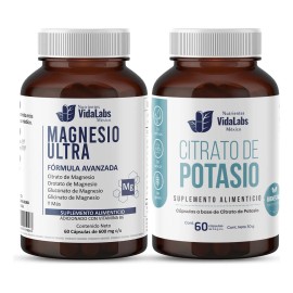 Pack Magnesio y Potasio Nutrientes Vidalabs México 60 cápsulas