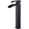 VCCUCINE Vessel Sink Faucet Black, Single Handle Single Hole Waterfall